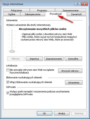 Opjce internetowe - Internet Explorer