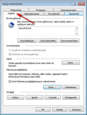 Przechowywanie plików cookie - Internet Explorer