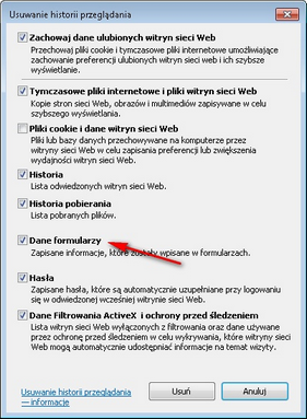 Opjce internetowe - Internet Explorer