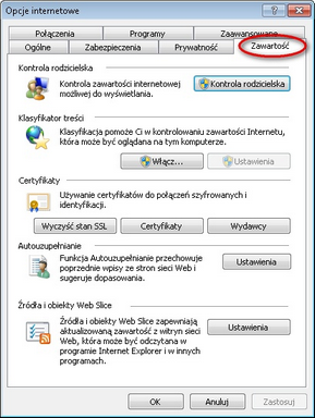 Opcje internetowe
